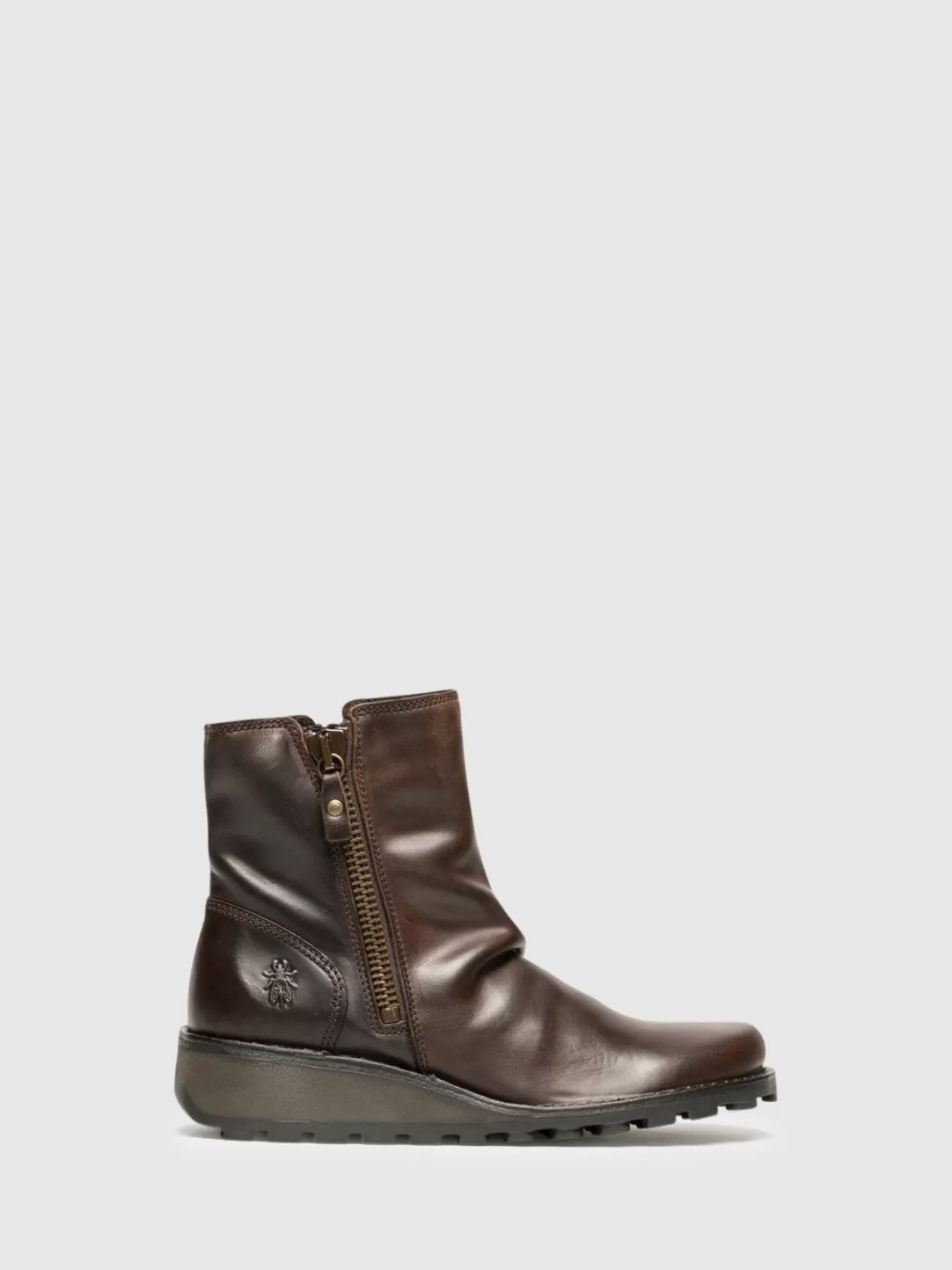 Store Zip Up Ankle Boots Mon944Fly Dk. Brown Women Ankle Boots